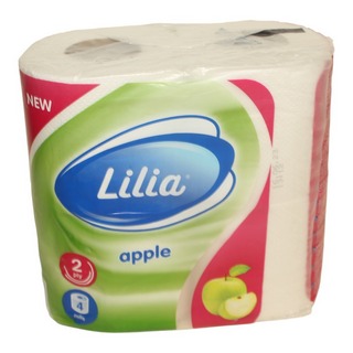 Туалетная бумага Лилия яблоко 2сл 4рул белый